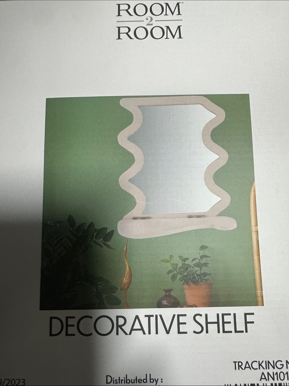 Decorative Shelf Mirror in Beige New in Box